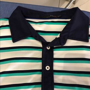 RLX Golf Short Sleeve White/Navy/Aqua